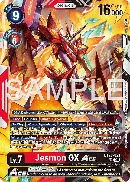 Jesmon GX ACE [BT20-021] (Reprint) [Advanced Booster Digimon Generation] | Black Swamp Games