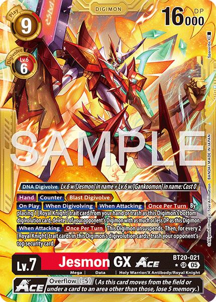 Jesmon GX ACE [BT20-021] (Gold Border) [Advanced Booster Digimon Generation] | Black Swamp Games