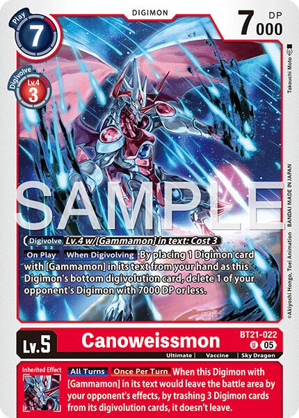 Canoweissmon [BT21-022] (Reprint) [Advanced Booster Digimon Generation] | Black Swamp Games