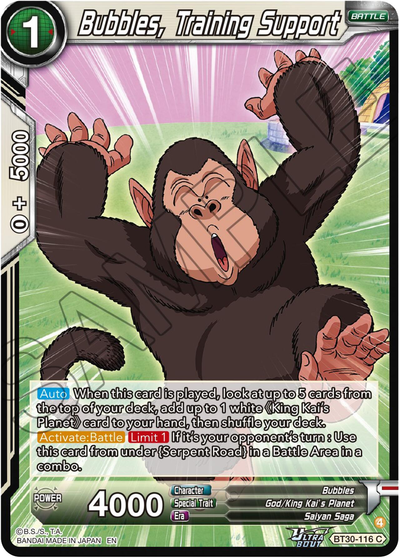 Bubbles, Training Support (BT30-116) [Three Glorious Fighters] | Black Swamp Games