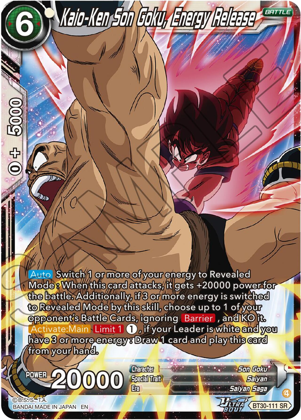 Kaio-Ken Son Goku, Energy Release (BT30-111) [Three Glorious Fighters] | Black Swamp Games