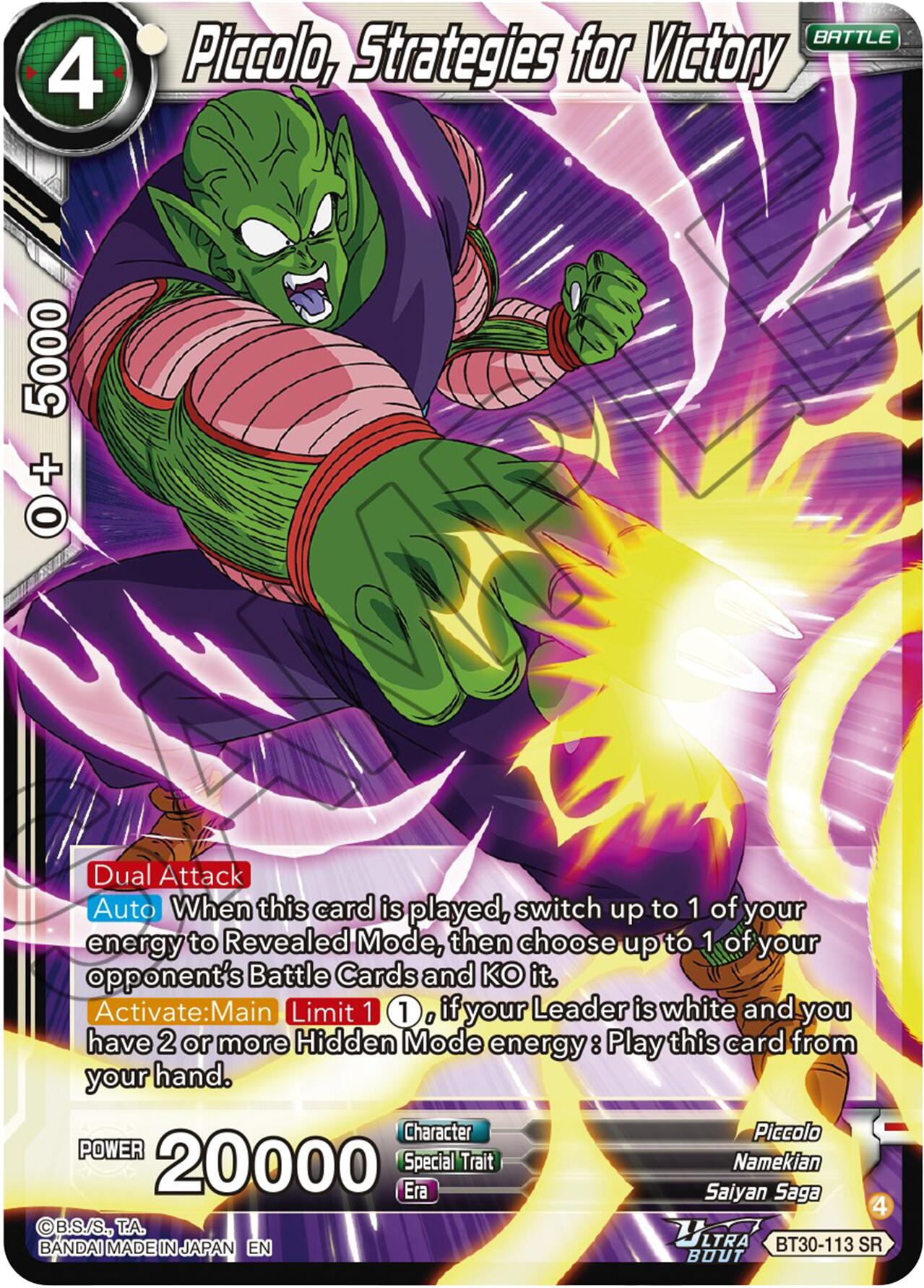 Piccolo, Strategies for Victory (BT30-113) [Three Glorious Fighters] | Black Swamp Games