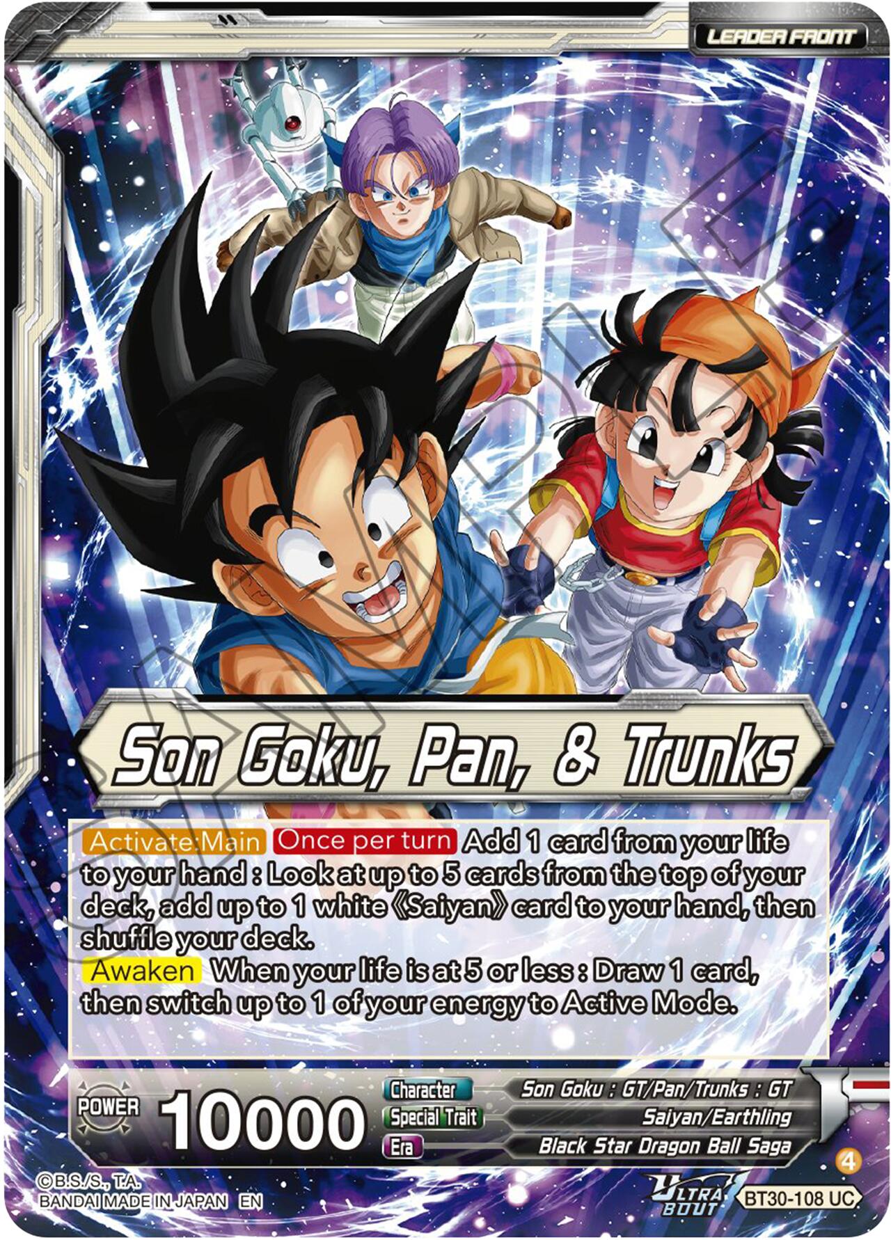 Son Goku, Pan, & Trunks // Son Goku, Pan, & Trunks, Exciting Adventures (BT30-108) [Three Glorious Fighters] | Black Swamp Games