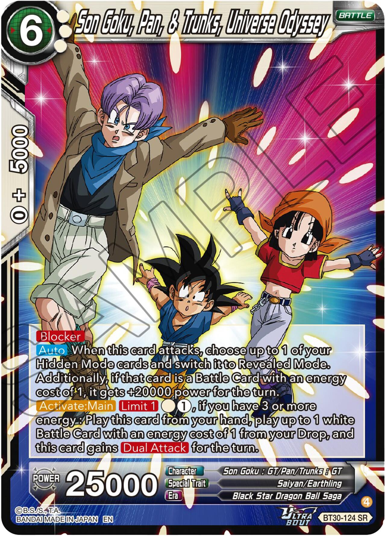 Son Goku, Pan, & Trunks, Universe Odyssey (BT30-124) [Three Glorious Fighters] | Black Swamp Games