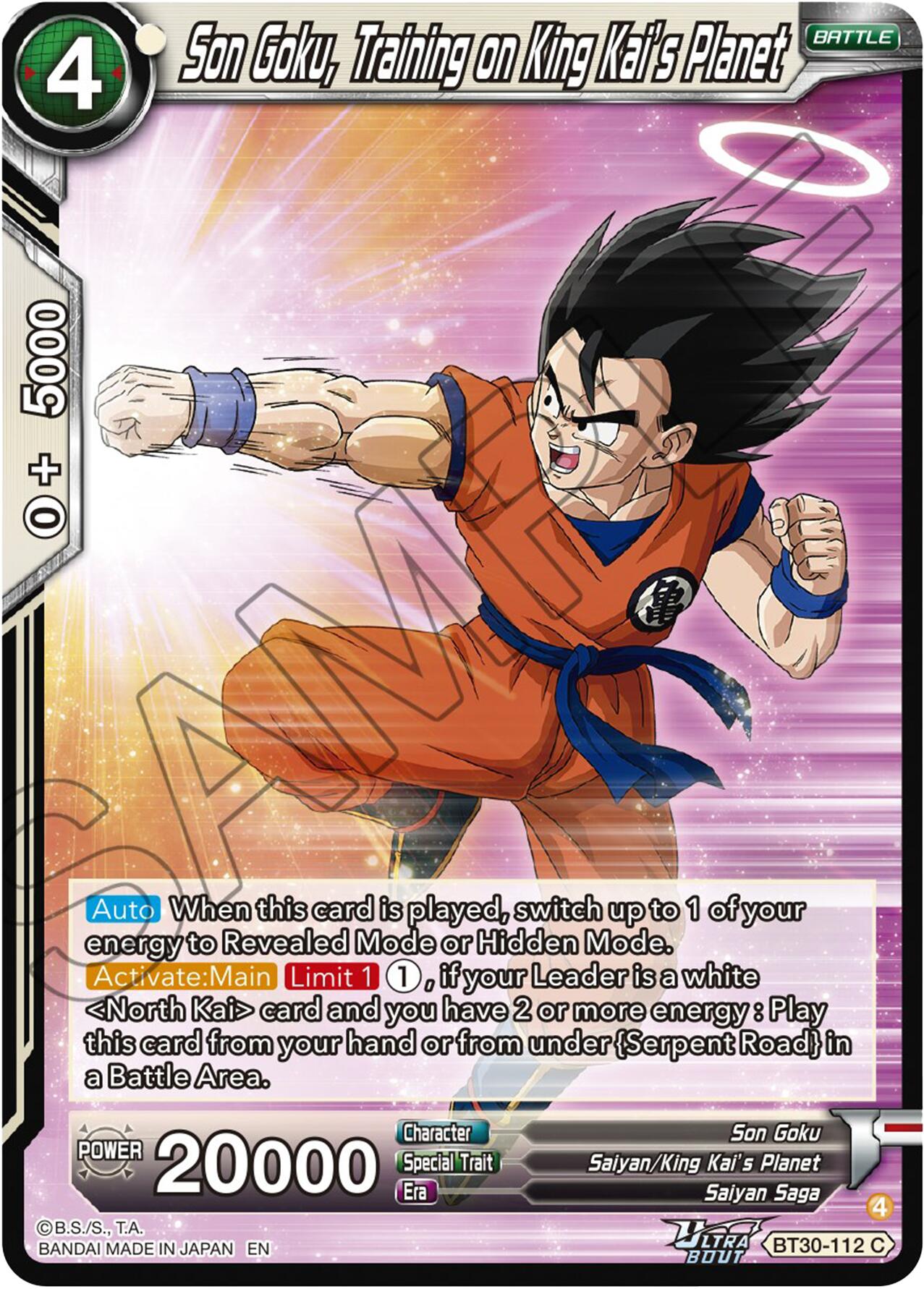 Son Goku, Training a King Kai's Planet (BT30-112) [Three Glorious Fighters] | Black Swamp Games