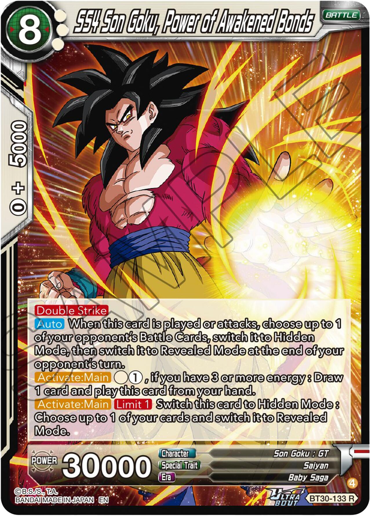 SS4 Son Goku, Power of Awakened Bonds (BT30-133) [Three Glorious Fighters] | Black Swamp Games