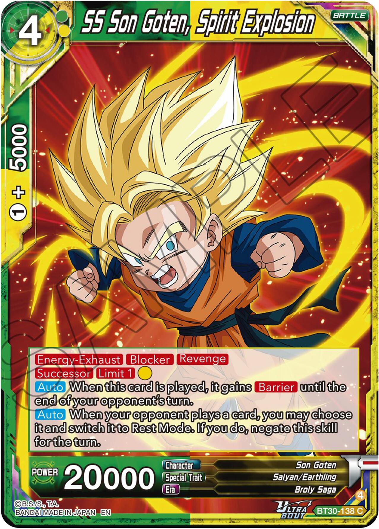 SS Son Goten, Spirit Explosion (BT30-138) [Three Glorious Fighters] | Black Swamp Games