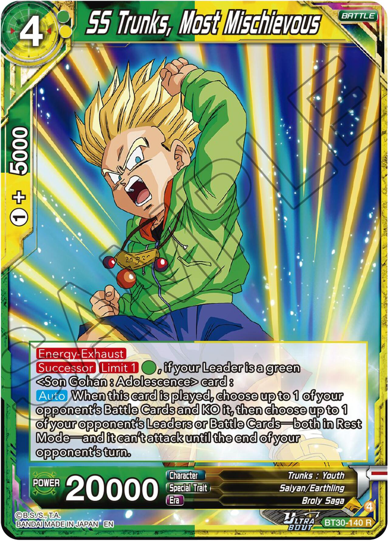 SS Trunks, Most Mischievous (BT30-140) [Three Glorious Fighters] | Black Swamp Games