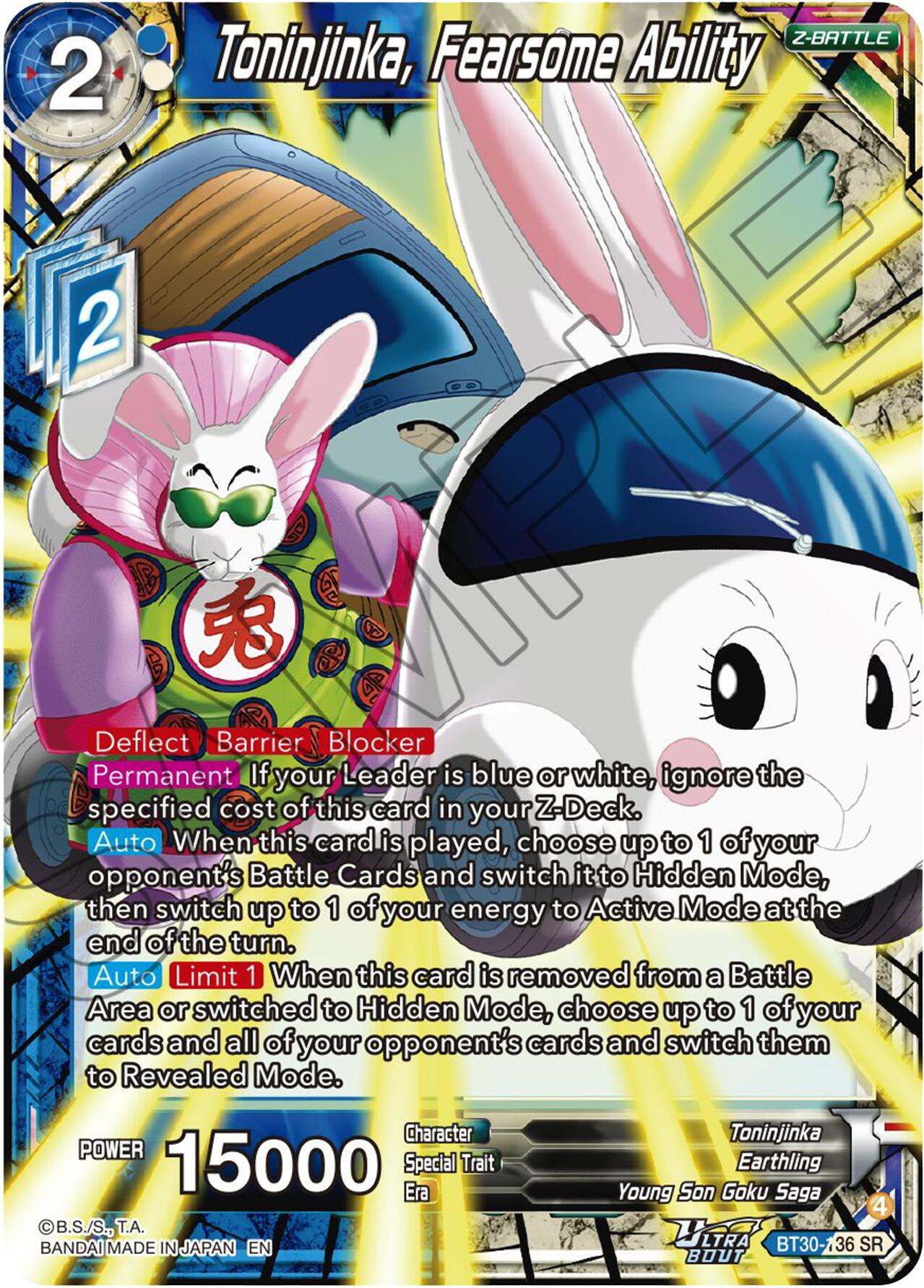 Toninjinka, Fearsone Ability (BT30-136) [Three Glorious Fighters] | Black Swamp Games