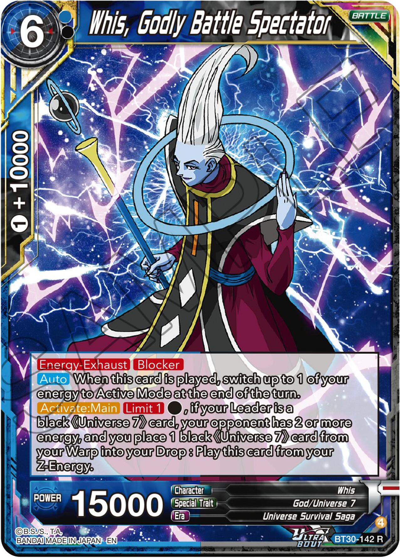 Whis, Godly Battle Spectator (BT30-142) [Three Glorious Fighters] | Black Swamp Games