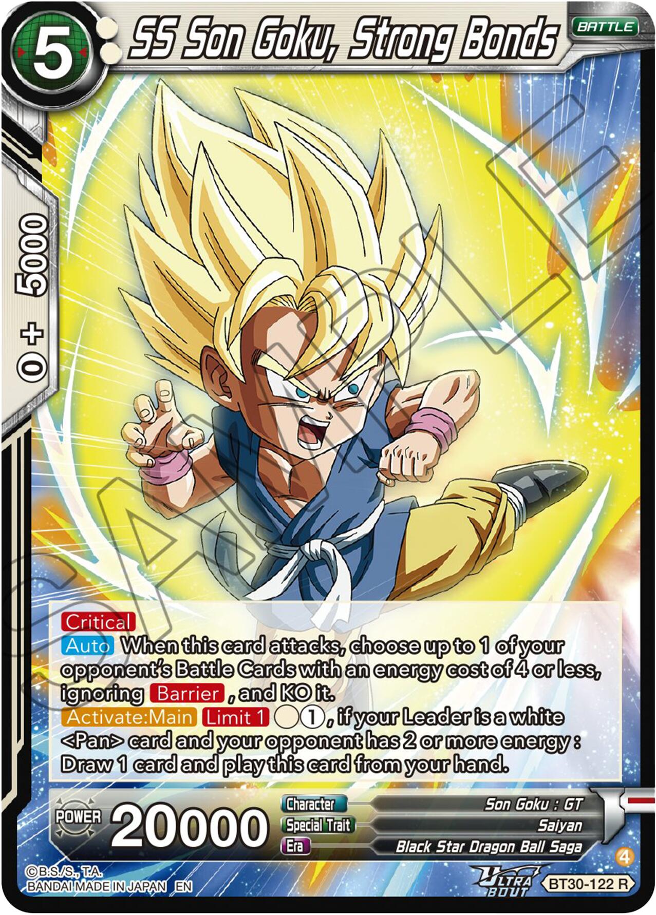 SS Son Goku, Strong Bonds (BT30-122) [Three Glorious Fighters] | Black Swamp Games