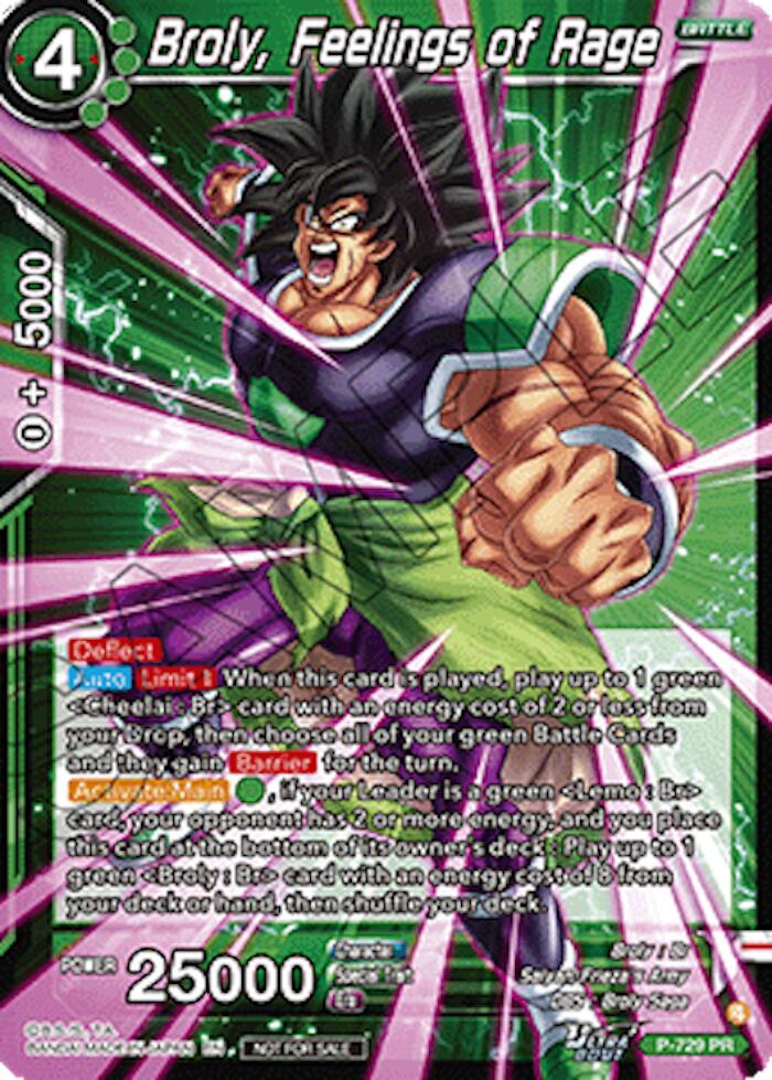 Broly, Feelings of Rage (Ultra-Bout Series Tournament Pack Vol.2) (P-729) [Tournament Promotion Cards] | Black Swamp Games