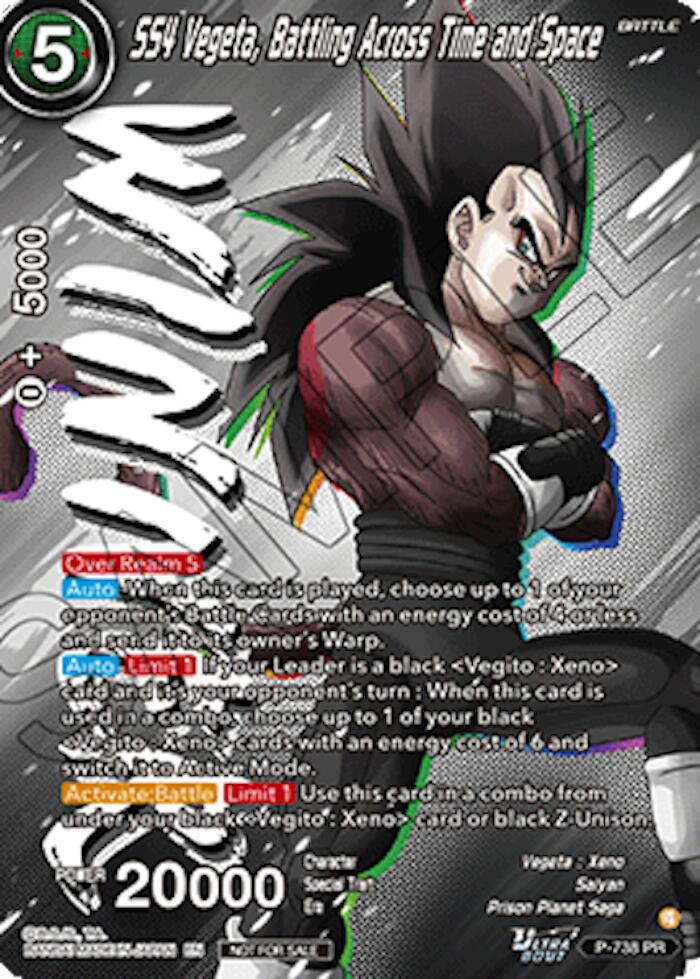 SS4 Vegeta, Battling Across Time and Space (Ultra-Bout Series Tournament Pack Vol.2) (Winner) (P-738) [Tournament Promotion Cards] | Black Swamp Games