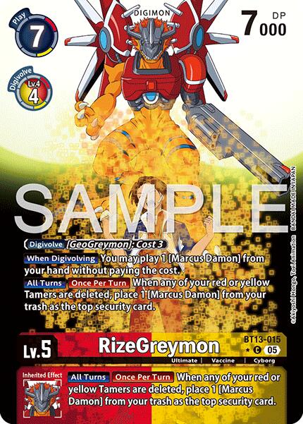 RizeGreymon [BT13-015] (Alternate Art) [Advanced Booster Digimon Generation] | Black Swamp Games