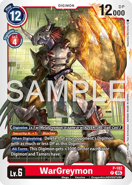 WarGreymon [P-182] (Reprint) [Advanced Booster Digimon Generation] | Black Swamp Games
