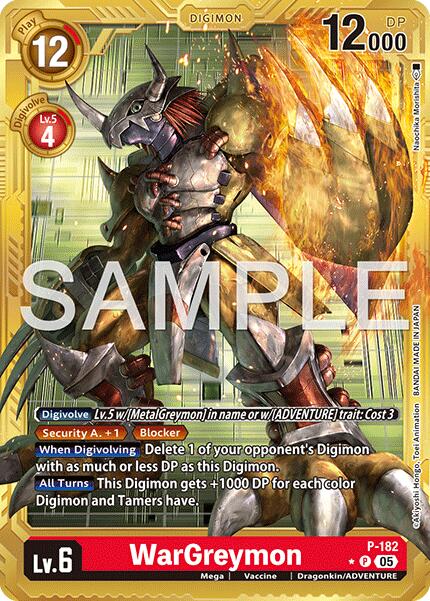 WarGreymon [P-182] (Gold Border) [Advanced Booster Digimon Generation] | Black Swamp Games