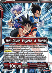Son Goku, Vegeta, & Trunks // Super Saiyans United (SLR) (BT30-001) [Three Glorious Fighters] | Black Swamp Games