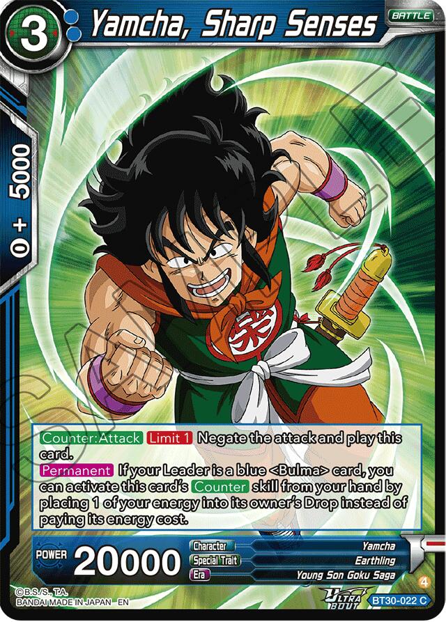 Yamcha, Sharp Senses (BT30-022) [Three Glorious Fighters] | Black Swamp Games