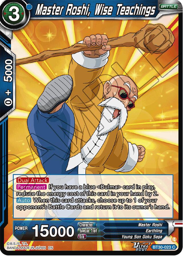 Master Roshi, Wise Teachings (BT30-023) [Three Glorious Fighters] | Black Swamp Games