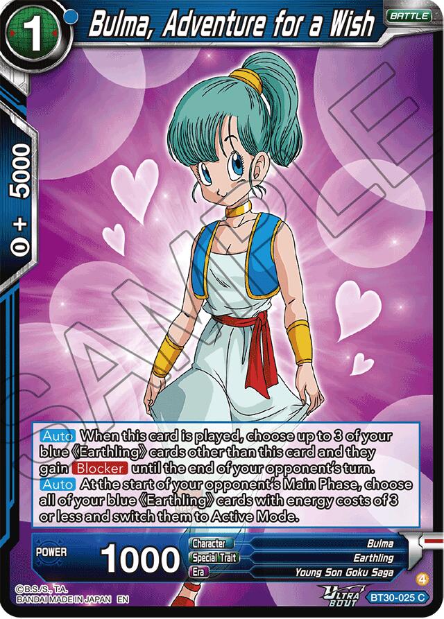 Bulma, Adventure for a Wish (BT30-025) [Three Glorious Fighters] | Black Swamp Games