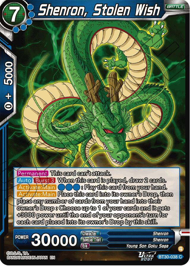 Shenron, Stolen Wish (BT30-038) [Three Glorious Fighters] | Black Swamp Games