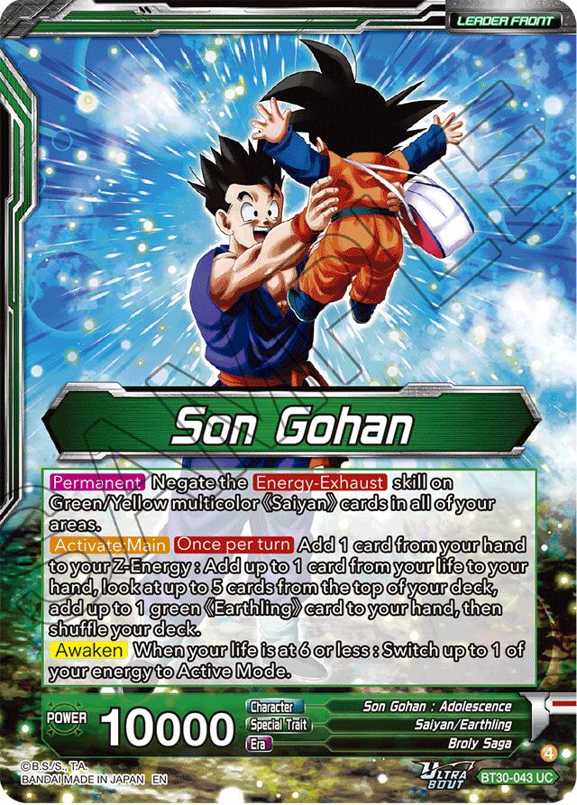 Son Gohan // SS Son Gohan, Reliable Growth (SLR) (BT30-043) [Three Glorious Fighters] | Black Swamp Games