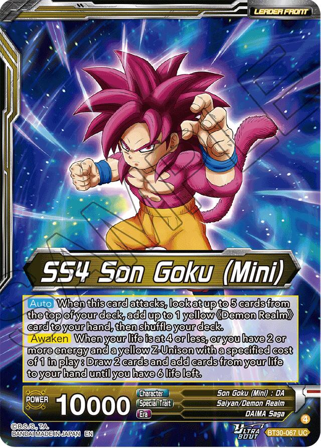 SS4 Son Goku (Mini) // SS4 Son Goku, Apex Evolution (SLR) (BT30-067) [Three Glorious Fighters] | Black Swamp Games