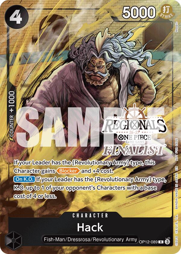 Hack (Regionals Finalist Card Set 26-27) [One Piece Promotion Cards] | Black Swamp Games