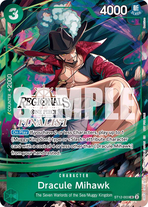 Dracule Mihawk (Regionals Finalist Card Set 26-27) [One Piece Promotion Cards] | Black Swamp Games