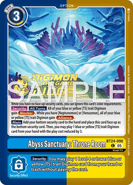 Abyss Sanctuary: Throne Room [BT24-090] (Judge Pack 9) [Time Stranger] | Black Swamp Games