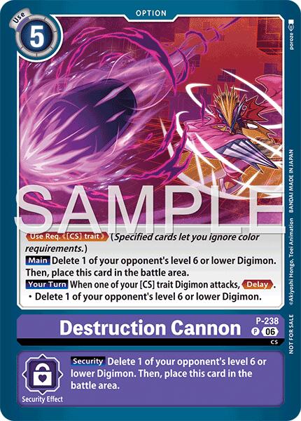 Destruction Cannon [P-238] (Store Tournament 2026 Vol. 2 Participation Pack) [Promotional Cards] | Black Swamp Games
