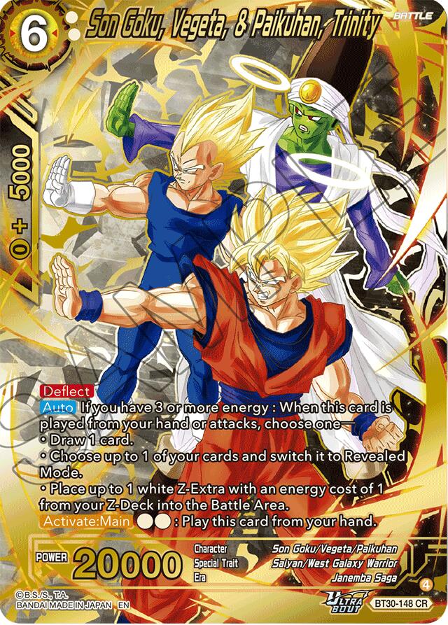 Son Goku, Vegeta, & Paikuhan, Trinity (BT30-148) [Three Glorious Fighters] | Black Swamp Games