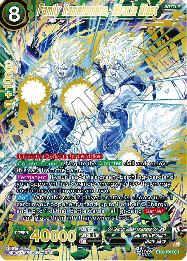 Family Kamehameha, Miracle Blast (SCR) (BT30-150) [Three Glorious Fighters] | Black Swamp Games