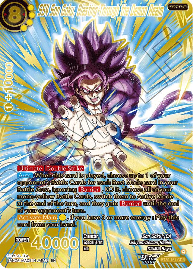 SS4 Son Goku, Blasting Through the Demon Realm (GDR) (BT30-151) [Three Glorious Fighters] | Black Swamp Games