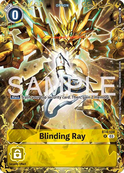 Blinding Ray [BT4-104] (Alternate Art) [Dual Revolution] | Black Swamp Games