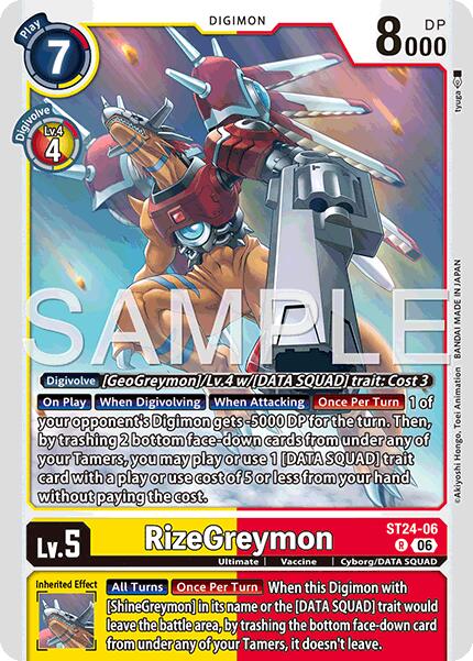 RizeGreymon [ST24-06] [Starter Deck: Data Squad] | Black Swamp Games