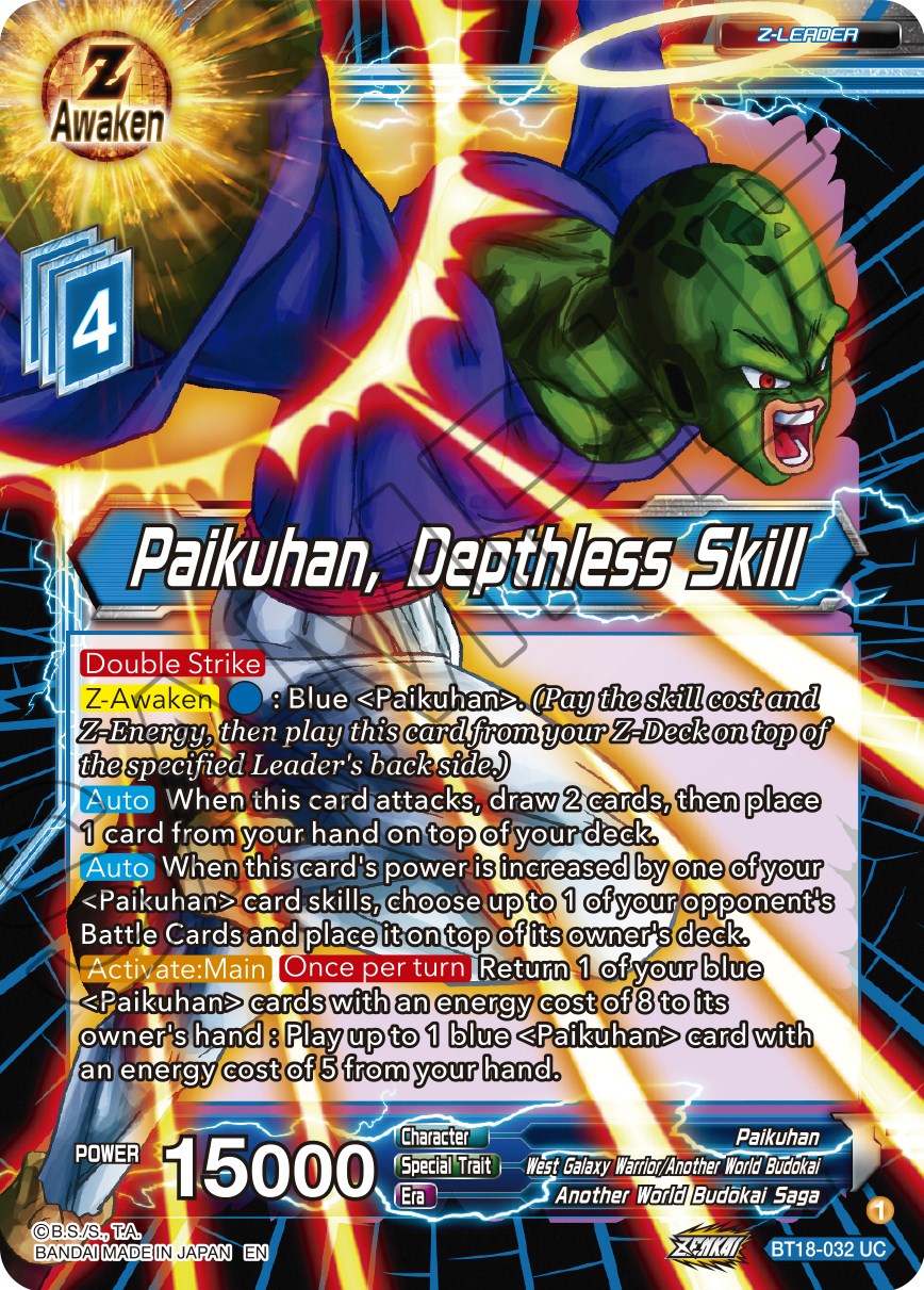 Paikuhan, Depthless Skill (BT18-032) [Dawn of the Z-Legends] | Black Swamp Games
