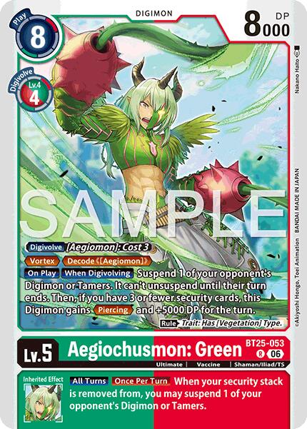Aegiochusmon: Green [BT25-053] [Dual Revolution] | Black Swamp Games