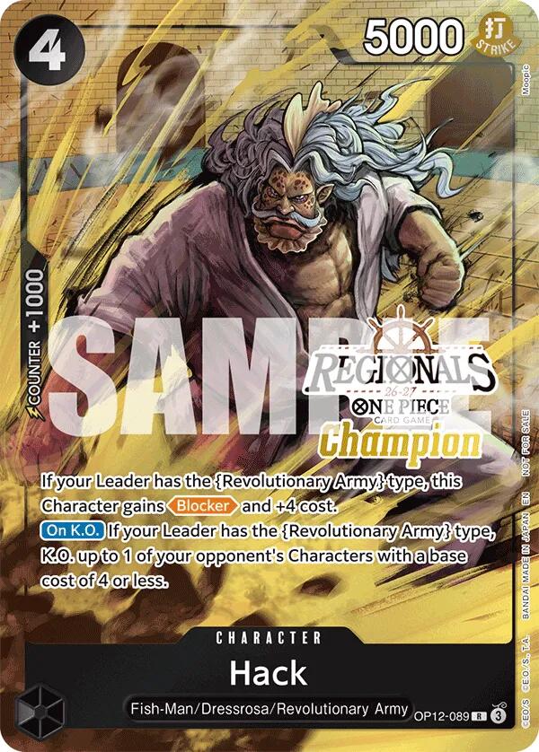 Hack (Regionals Champion Card Set 26-27) [One Piece Promotion Cards] | Black Swamp Games