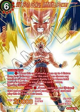 SS Son Goku, Infinite Power (SPR) (BT30-003) [Three Glorious Fighters] | Black Swamp Games