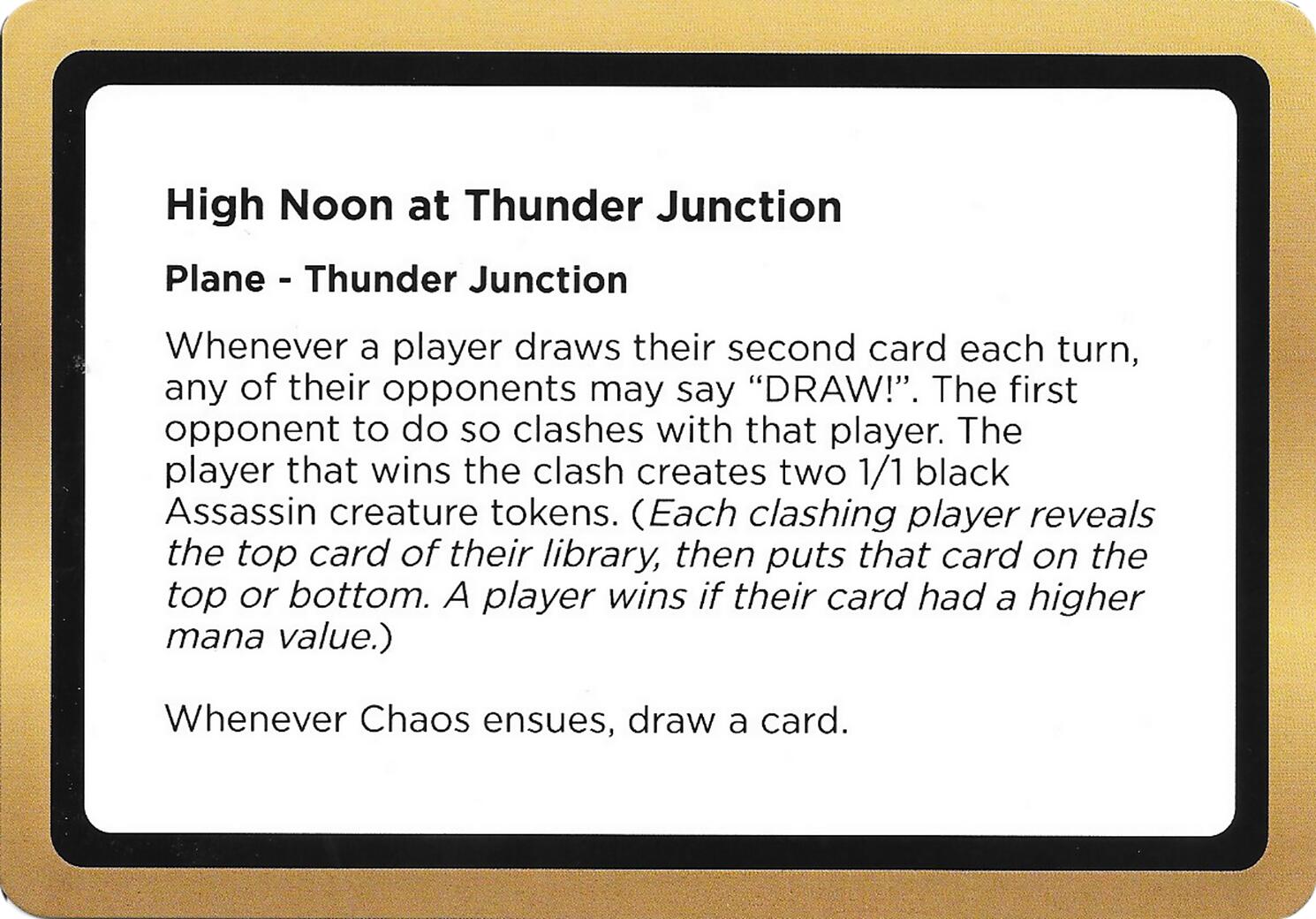 High Noon at Thunder Junction (Black Lotus Unknown Planechase) [Oversize Cards] | Black Swamp Games