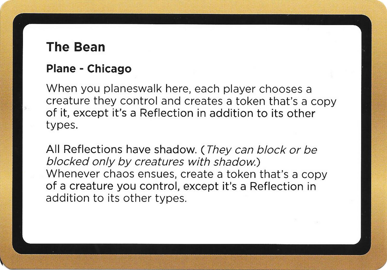 The Bean (Black Lotus Unknown Planechase) [Oversize Cards] | Black Swamp Games