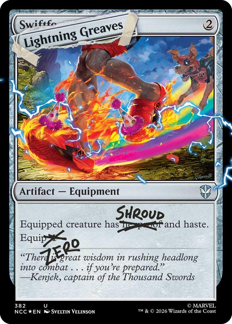 Lightning Greaves (382) (Pool Party Foil) [Secret Lair Drop Series] | Black Swamp Games