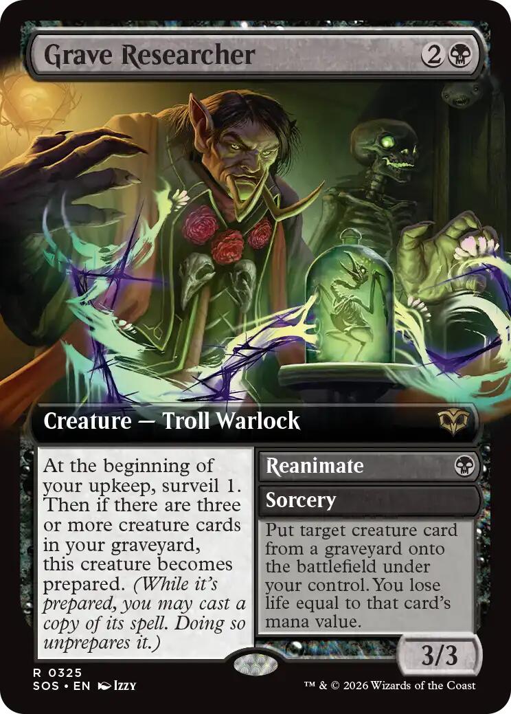 Grave Researcher (Extended Art) [Secrets of Strixhaven] | Black Swamp Games