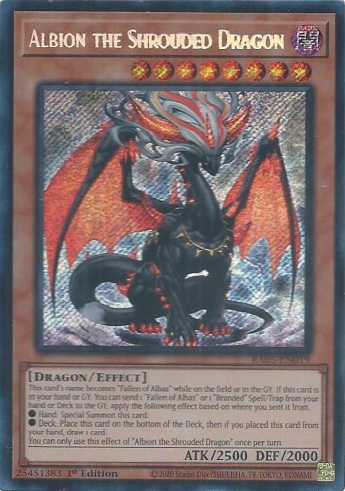 Albion the Shrouded Dragon (Secret Rare) [RA05-EN019] Secret Rare | Black Swamp Games