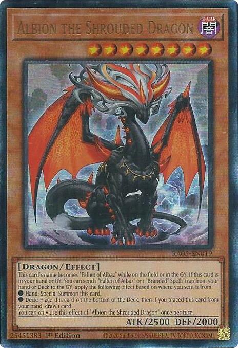 Albion the Shrouded Dragon (Ultimate Rare) [RA05-EN019] Ultimate Rare | Black Swamp Games