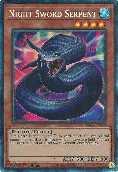 Night Sword Serpent (Collector's Rare) [RA05-EN020] Collector's Rare | Black Swamp Games