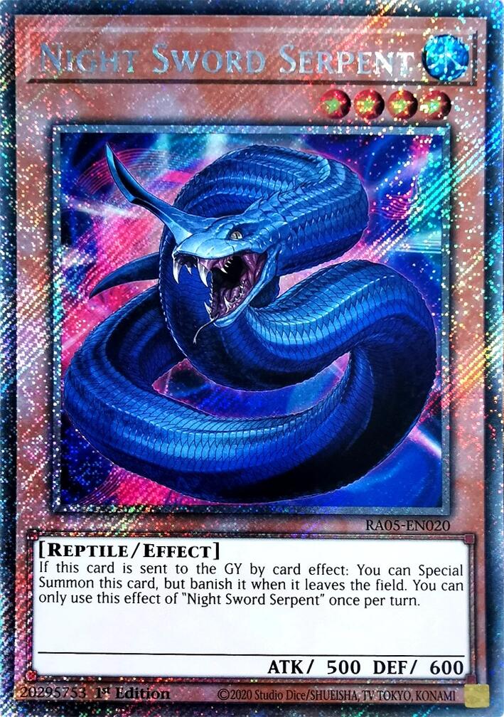 Night Sword Serpent (Platinum Secret Rare) [RA05-EN020] Platinum Secret Rare | Black Swamp Games