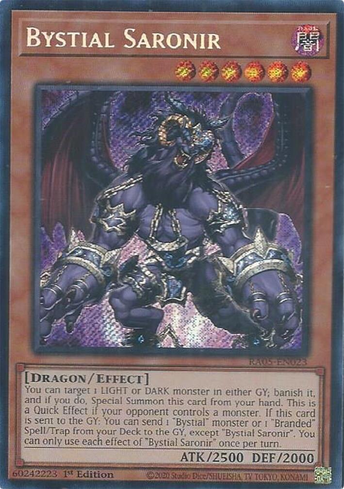 Bystial Saronir (Secret Rare) [RA05-EN023] Secret Rare | Black Swamp Games