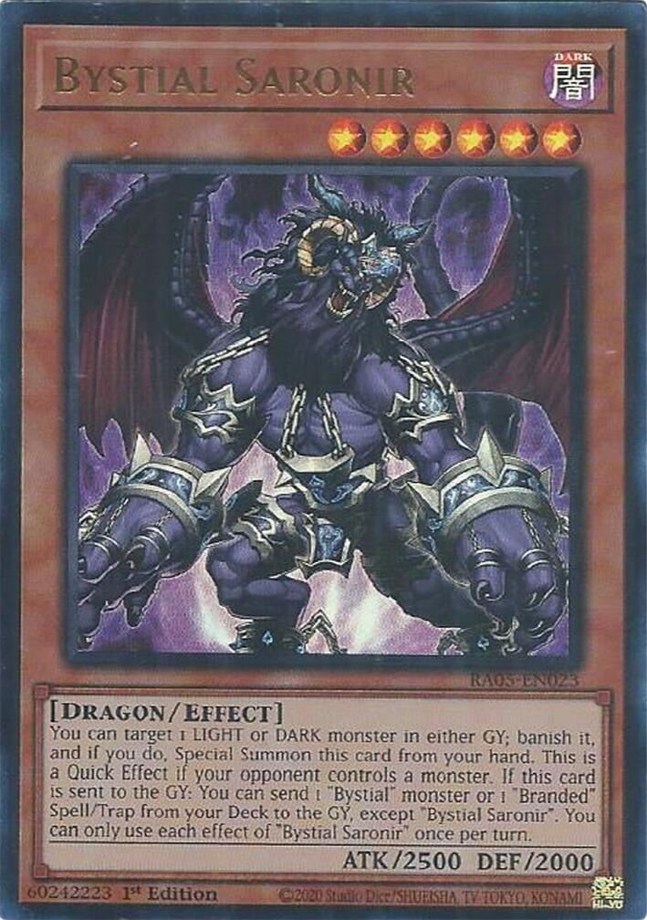 Bystial Saronir (Ultra Rare) [RA05-EN023] Ultra Rare | Black Swamp Games